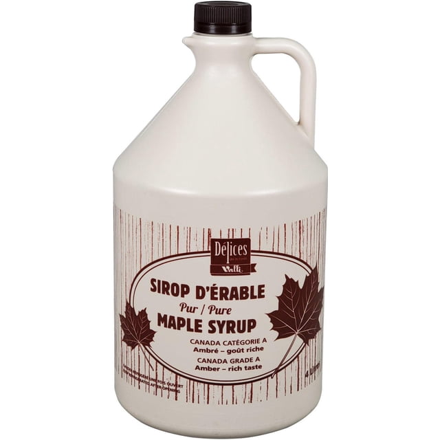 Delices Maple Syrup - Pure Canadian Sweetness - 4Ltr - 1ct - Perfect Natural Sweetener for Breakfast and Baking (1ct)