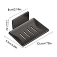 thumbnail image 3 of Stainless Steel Wall Mounted Soap Dish with Drainage Bathroom Kitchen Storage Rack, 3 of 8