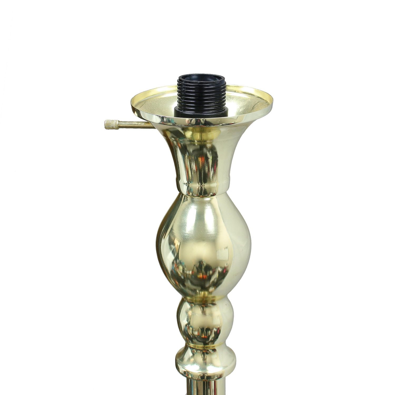 Conception élégante 1 Lampe de sol torchère avec abat-jour en verre blanc marbré, or