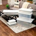 thumbnail image 3 of Homz 6 Qt Secure Latching Clear Plastic Storage Container w/ Lid, (10 Pack), 3 of 8