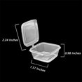 thumbnail image 2 of CUITING 50 Pcs Small Hinged Sauce Pots  1oz Small Plastic Pots with Lids  25ml Mini Takeaway Pots for Deli  Portion Controll  Sauce Cups  Condiments  Meal Prep, 2 of 7