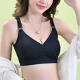 thumbnail image 5 of B91xZ Adjustable Strap Triangle Bra Cotton Unlined Underwire Bra,Black 3XL, 5 of 5