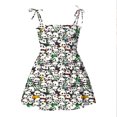thumbnail image 1 of Qudderr Robe à Bretelles Spaghetti pour Bébé Fille, Dos Nu, Sans Manches, d'Été, Décontractée, Robe Soleil, Tout-Petit, Ligne A, Imprimée, en Coton, pour 1-5 Ans, 1 of 9