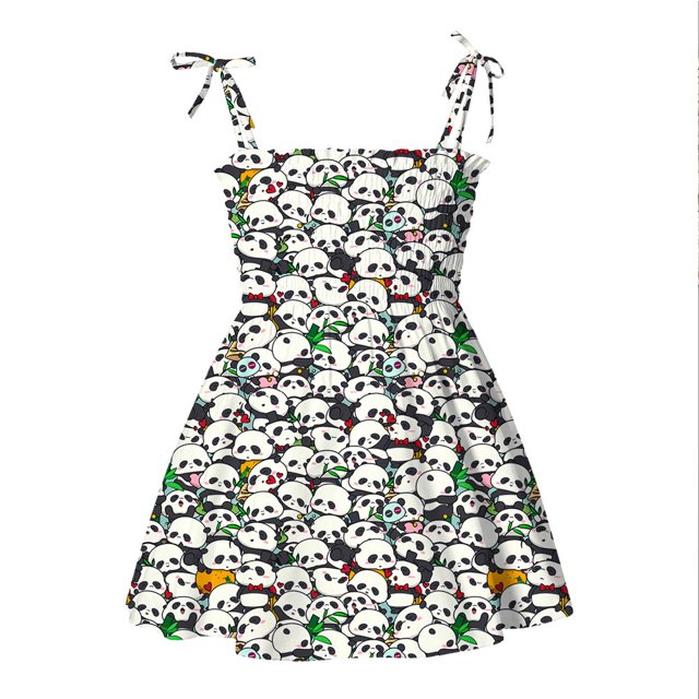 Qudderr Robe à Bretelles Spaghetti pour Bébé Fille, Dos Nu, Sans Manches, d'Été, Décontractée, Robe Soleil, Tout-Petit, Ligne A, Imprimée, en Coton, pour 1-5 Ans