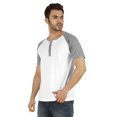 thumbnail image 3 of Inkmeso Short Raglan Sleeve Cotton Lightweight Solid T-Shirts Classic Henley T-Shirt For Mens, 3 of 7