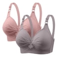 thumbnail image 1 of Bras for Women, Womans Printing Gathered Together Large Size Daily Bra Underwear No Rims, 1 of 4