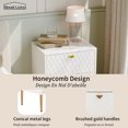 thumbnail image 4 of Boyel Living Table de Chevet 2 Tiroirs Armoire de Rangement Autoportante Table de Côté pour Canapé Table d'Appoint pour Chambre, Blanc, 4 of 10