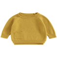 thumbnail image 1 of Baby Girl Boy Knit Pullover Sweater Fall Winter Warm Sweatshirt Tops with Pocket, 1 of 6
