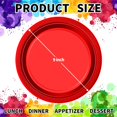 thumbnail image 2 of CC-SLZP 120 PCS Red Plastic Plates, 9 Inch Disposable Dinner Plates for Party Heavy Duty Plastic Dinnerware Sets for Wedding Easter Picnic BBQ (Red, 9"), 2 of 7