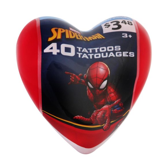 40ct Tattoo Novelty Heart - Spiderman
