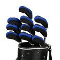 thumbnail image 4 of koolsoo 10x Golf Irons Head Cover Set Protect Case Driver Woods Headcovers Scratch blue black, 4 of 9