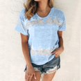 thumbnail image 1 of Wolfast T-Shirts pour Femmes Mode Femmes Mode T-Shirt Imprimé Manches Courtes Blouse Col Rond Hauts Décontractés Manches Courtes Blouses pour Femmes, 1 of 9
