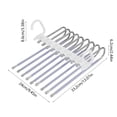 thumbnail image 2 of Purple 9 Bar Foldable Pants Hanger Adjustable Stainless Steel Clothes organizer for Closet Space Saving Storage Rack 13.07X9.45X6.22 Inches Stainless Steel Purple, 2 of 7
