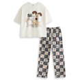 thumbnail image 1 of Wallace And Gromit Pyjama Deux Pièces pour Femmes, Blanc Cassé, Manches Courtes et Jambes Longues, 1 of 7