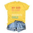 thumbnail image 5 of JIRNDf Hauts pour Femmes Été T-Shirts Tendance Manches Courtes Col Rond Ample Confortable Doux Décontracté Basique Mignon T-Shirts Graphiques pour Femmes Chemises Jaune m, 5 of 5