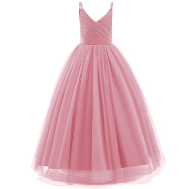AAMILIFE Robe Longue de Princesse pour Filles, Vêtements de Cérémonie pour Fille, Vêtements de Soirée pour Enfants, Vestidos, Robes de Demoiselles d'Honneur pour Mariages