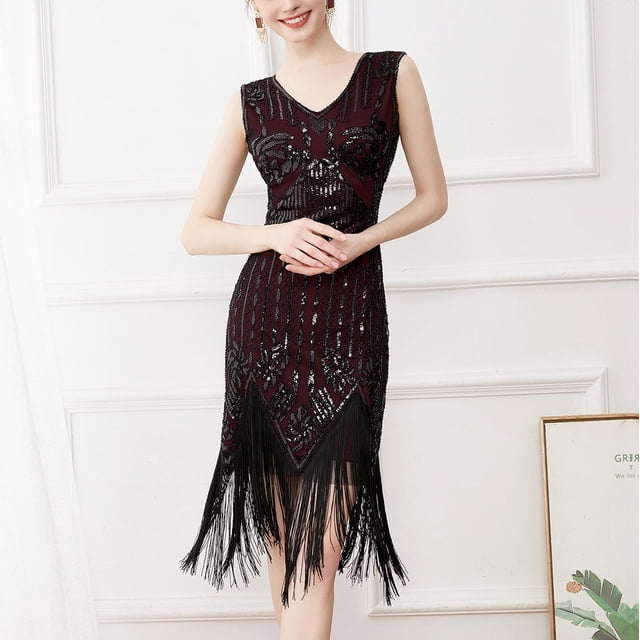 UPPADA Robe de Cocktail pour Femmes à Manches Longues Robe d'Invitée de Mariage Fente Latérale Jolie Robe Formelle Évasée Taille Haute Robe de Fête Robe de Bal Robe de Cocktail Liquidation en Liquidation