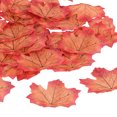thumbnail image 1 of Unique Bargains Artificial Leaves Fall Maple Autumn Fake Leaf Decoration, Sunset Red 500 Pack, 1 of 5