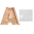 thumbnail image 2 of Wooden Bank, Attractive Decorative Transparent Appearance Initial Bank  For Home Decoration, 2 of 8