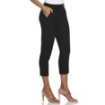 thumbnail image 3 of Rafaella Women's Extended Tab Capri Pants with Pockets, 3 of 5