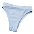 thumbnail image 4 of ylioge Womens Two Piece Swimsuits Tankini Ribbed Built in Removeable Bras Bikini Bathing Suits Ladies Solid High Waisted Swimsuit, 4 of 6