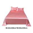 thumbnail image 3 of weibbin Ice Silk Bed Sheet Pillow Case 3 Piece Set And Luxurious Soft Ice Silk Bed Sheet Suitable For All Seasons Cool Ice Silk Fabric Machine Washable, 3 of 8