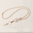 thumbnail image 3 of Meitianfacai Book Coffee And Flower Lanyard With Wooden Beads Tassel Keychain Silicone Flower Charm And Tag Multi-Functional Necklace Strap For Storage And Display, 3 of 5
