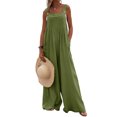 thumbnail image 1 of Innerwin Combinaisons une Pièce Combishort pour Femme Été Sans Manches Ample Barboteuse Vert Armée P, 1 of 2
