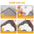 thumbnail image 3 of 12Pcs Non Slip Rug Gripper Anti-slip Carpet Gripper Reusable and Washable Rug Pad Gripper Strong Sticky (Black/White), 3 of 10