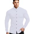 thumbnail image 2 of Chemises Habillées pour Hommes Coupe Ajustée Manches Longues Boutonnées - Matériau Polyester Spandex, Extensible 4 Directions, Résistant aux Plis, 2 of 6