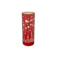 thumbnail image 1 of Led Cylinder Glass Stand (Santa Flying Over City) (Red) - Set of 2, 1 of 1