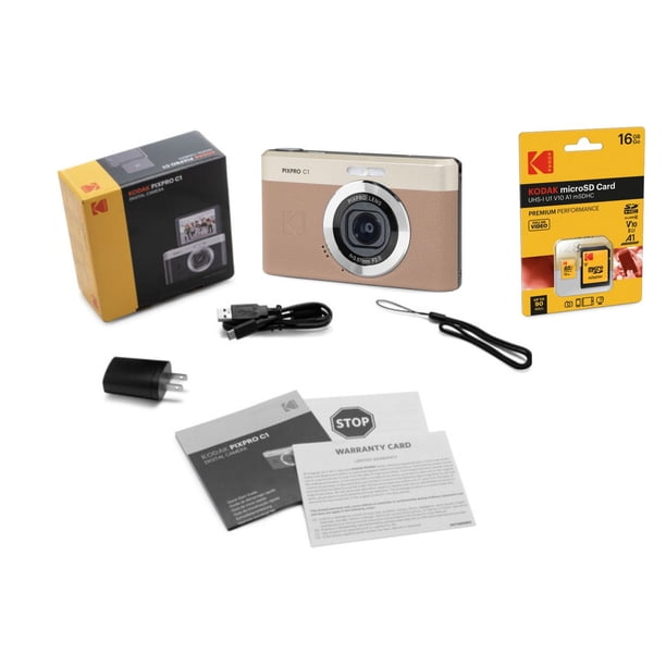 Kodak PIXPRO C1 Compact Digital Camera (BROWN) with 4X Zoom, 13MP