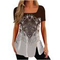 thumbnail image 1 of Birdeem Fashion Woman Causal Printing Blouse Short Sleeve T-Shirt Summer Button Tops, 1 of 8