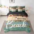 thumbnail image 2 of YST Tropical Hawaii Beach Literie Set, 7 pièces, Étoile de mer côtière, Thème océan, Twin, 2 of 4
