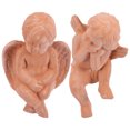 thumbnail image 2 of 2 Pcs Adorables Ornements d'Ange Poterie Petit Ange Décoration de Pot de Fleurs pour la Maison, 2 of 9