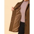 thumbnail image 5 of INSPIRE CHIC Manteau Long Trench Élégant d'Hiver pour Femme à Col à Revers Brun P, 5 of 5