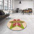 thumbnail image 4 of Ahgly Company Machine Washable Indoor Rectangle Transitional Brown Gold Area Rugs, 5' x 8', 4 of 7