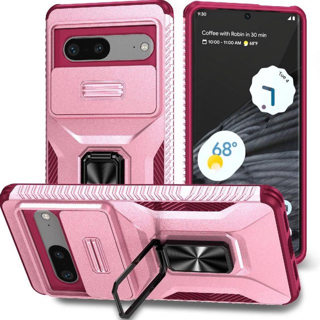 Étui pour GANGXUN Google Pixel 7 - Double Protection, Support, Fonction Magnétique pour Voiture