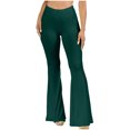thumbnail image 2 of LSLJS Women's Boho Hippie High Waist Wide Leg Long Flared Bell Bottom Pants, 2 of 6