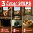 thumbnail image 2 of Gourmia 4.5 QT Programmable Slow Cooker, 5 Presets, Keep Warm, Green, 2 of 8
