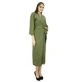 thumbnail image 2 of Bimba Peignoir Long Uni pour Femmes avec Ceinture, Modal Doux en Coton, Enveloppant, Rond, Uni, 2 of 6