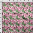 thumbnail image 4 of oneOone Cotton Flex Pink Fabric Beach Craft Projects Decor Fabric Printed By The Yard 40 Inch Wide, 4 of 4