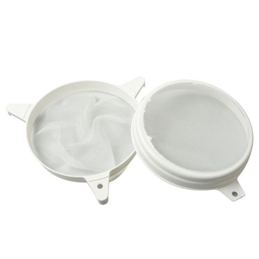 Miangastore Honey Strainer Double Sieve 1Pack White Color Plastic and Nylon Material Corrosion Resistant