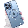 thumbnail image 1 of Dteck MagSafe Compatible with iPhone 15 Pro Case, Magnetic Clear Case for iPhone 15 Pro, Slim Plating Edge Soft TPU Cover Shockproof Phone Case 6.1 Inch,Blue, 1 of 4