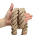thumbnail image 4 of Unique Bargains 1-1/4 Inch 14.8 Feet Jute Rope Natural Manila Rope 4 Strand Twisted Thick Heavy Twine Rope, 4 of 5