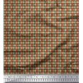 thumbnail image 1 of Soimoi Brown Poly Georgette Fabric Diamond Geometric Print Sewing Fabric Yard 52 Inch Wide, 1 of 5