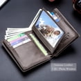 thumbnail image 3 of BULLCAPTAIN Large Capacity RFID Blocking Genuine Leather Wallet Black QB-027, 3 of 12