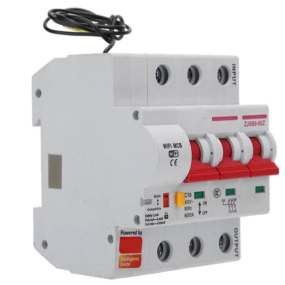 Interrupteur de Circuit WiFi Intelligent avec Télécommande, Boîtier Ignifuge, AC220V pour la Domotique