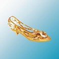 thumbnail image 1 of Gold Plated Shoe Free Standing with Clear Austrian Crystals, 1 of 1