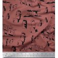 thumbnail image 1 of Soimoi Rayon Fabric Easter Island Statue Face Print Sewing Fabric Yard 42 Inch Wide, 1 of 3